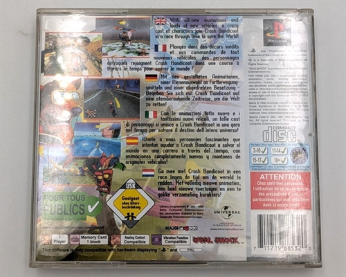 Crash Bandicoot 3 Warped Platinum - Front Cover Insert og Manual Mangler - PS1 (B Grade) (Genbrug)